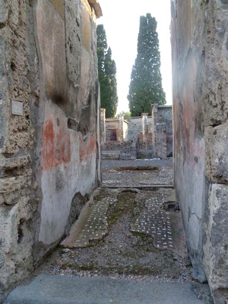VI.2.22 Pompeii. May 2011. Entrance  fauces or corridor, looking west. 