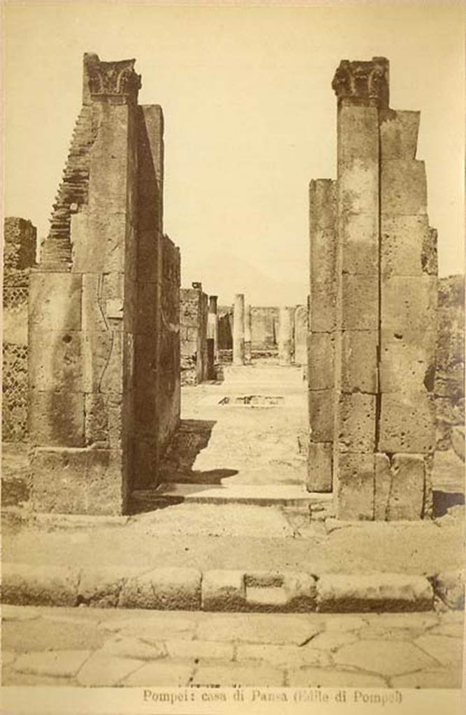 VI.6.1 Pompeii. C.1880s. Entrance doorway looking north.
Photograph courtesy of Rick Bauer. 

