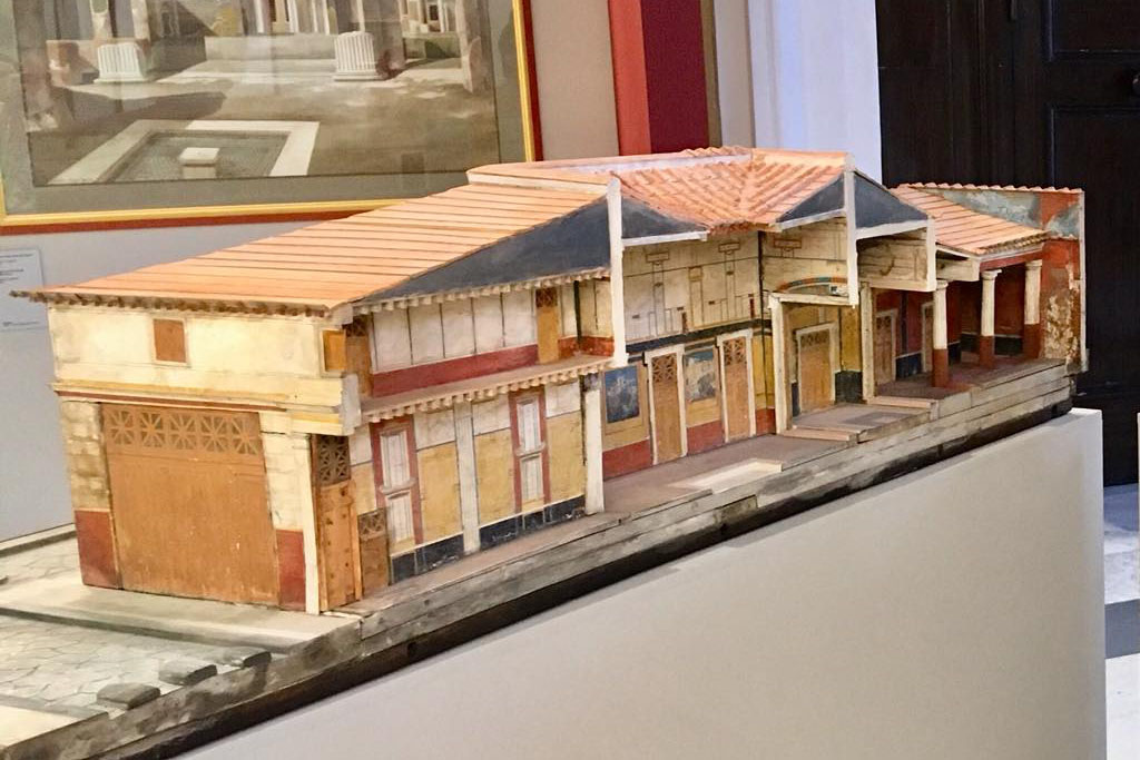VI.8.3/5 Pompeii. 1861 model of house, west side. Now in Naples Archaeological Museum.