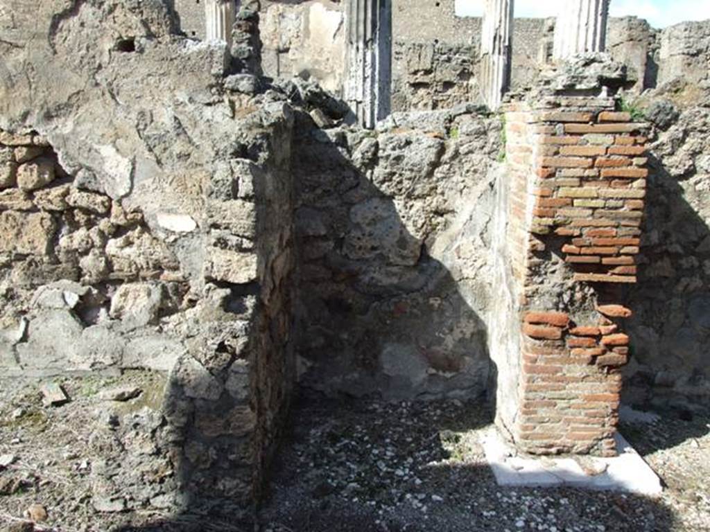 VI.8.20 Pompeii. March 2009. Room 1. North wall.  Small alcove