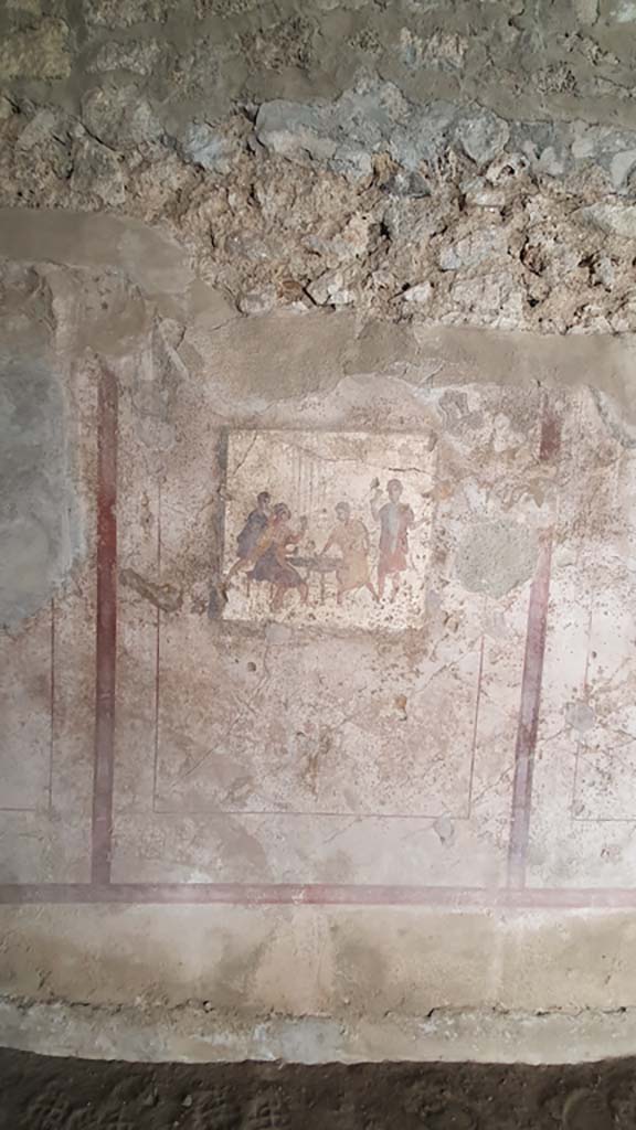 VI.10.1/19 Pompeii. July 2021. Fresco on south wall of rear room.
Foto Annette Haug, ERC Grant 681269 DÉCOR.
