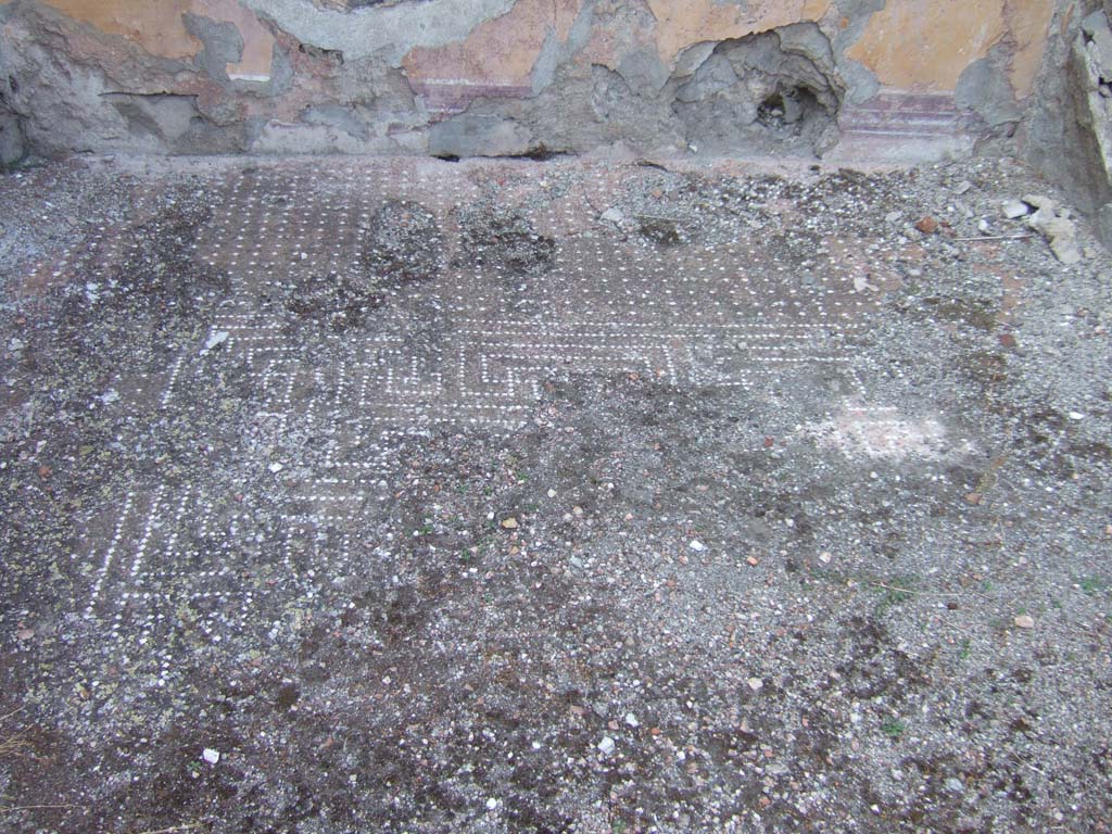 VI.13.19 Pompeii. September 2005. A decorative floor, with meanders and squares in the centre.
