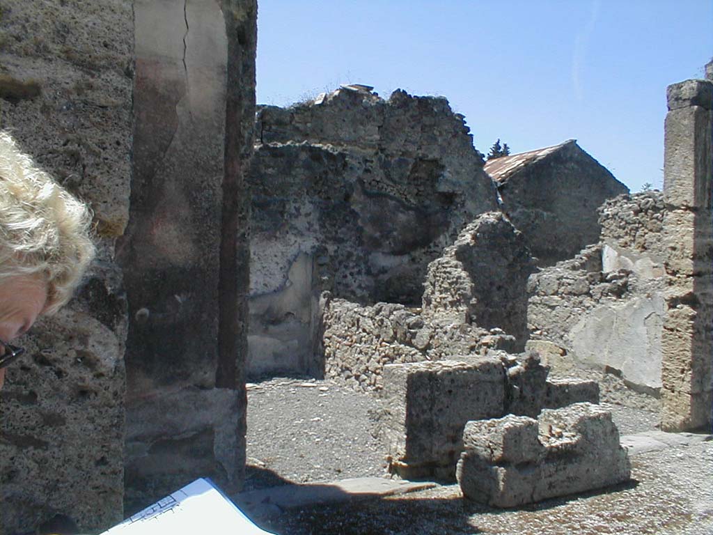 VI.14.12 Pompeii. December 2007. Looking north-east across oecus on west side of atrium of VI.14.12, taken from VI.14.10.