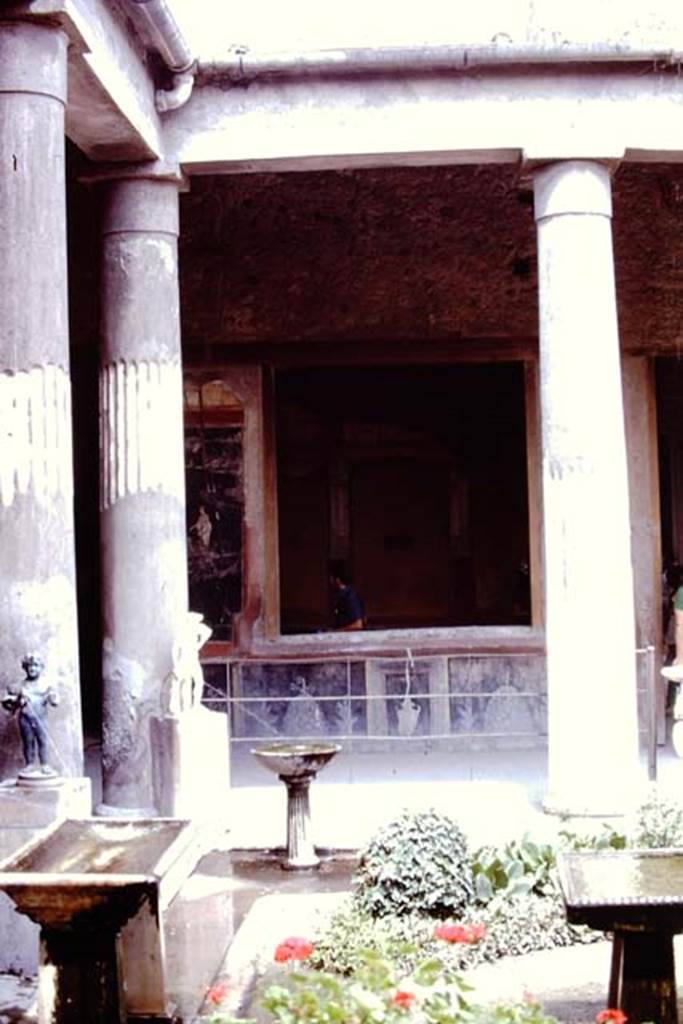 VI.15.1 Pompeii, 1973. North-east corner of garden area. Photo by Stanley A. Jashemski. 
Source: The Wilhelmina and Stanley A. Jashemski archive in the University of Maryland Library, Special Collections (See collection page) and made available under the Creative Commons Attribution-Non Commercial License v.4. See Licence and use details. J73f0244
