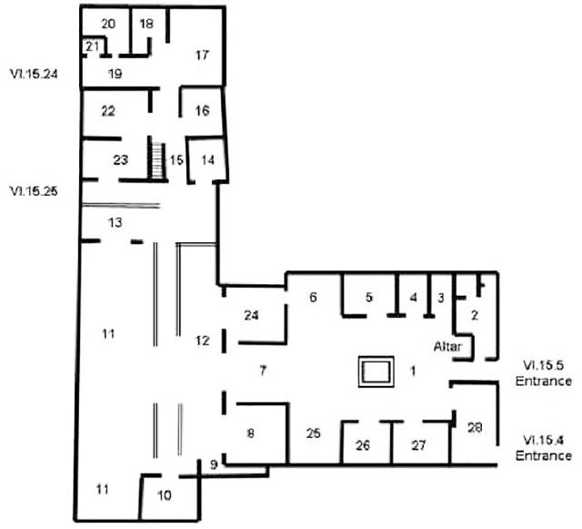 VI.15.5 Pompeii. Casa di M. Pupius Rufus
Room Plan