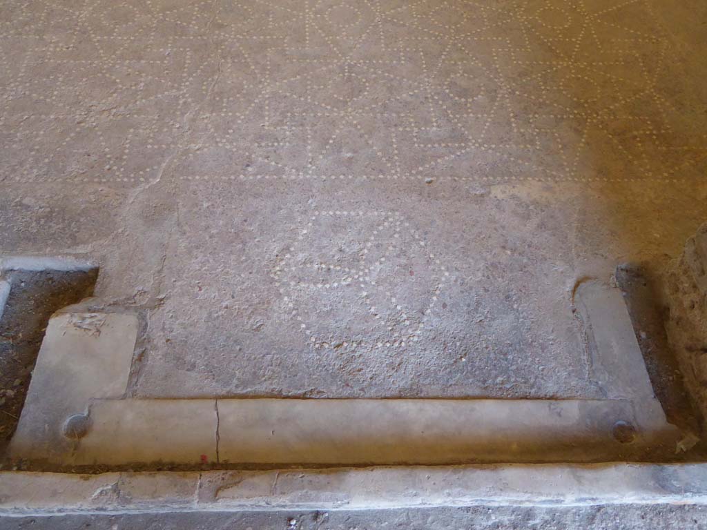 VI.16.7 Pompeii. September 2015. Room Q, looking west across flooring from doorway threshold.
Foto Annette Haug, ERC Grant 681269 DÉCOR.

