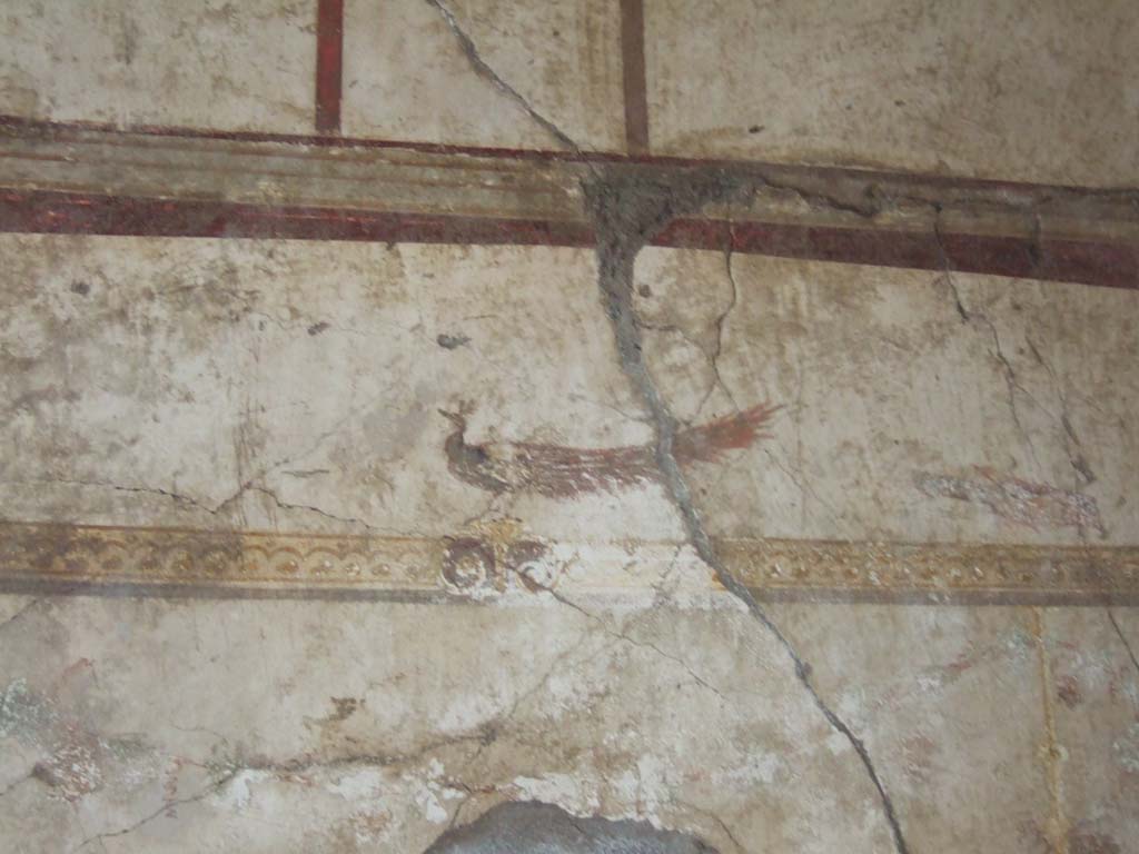 VI.16.7 Pompeii. May 2006. Room Q, painted decoration from east end of north wall.