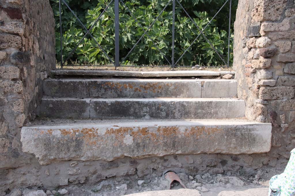 VI.17.10 Pompeii. September 2021. Entrance doorway with steps. Photo courtesy of Klaus Heese.