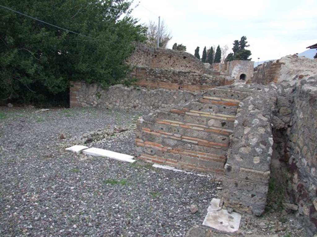 VI.17.10 Pompeii. December 2007.  North side of entrance and atrium, remains of three rooms.  (see also VI.17.9 for area of rooms bombed in 1943,  as described by Garcia y Garcia).
