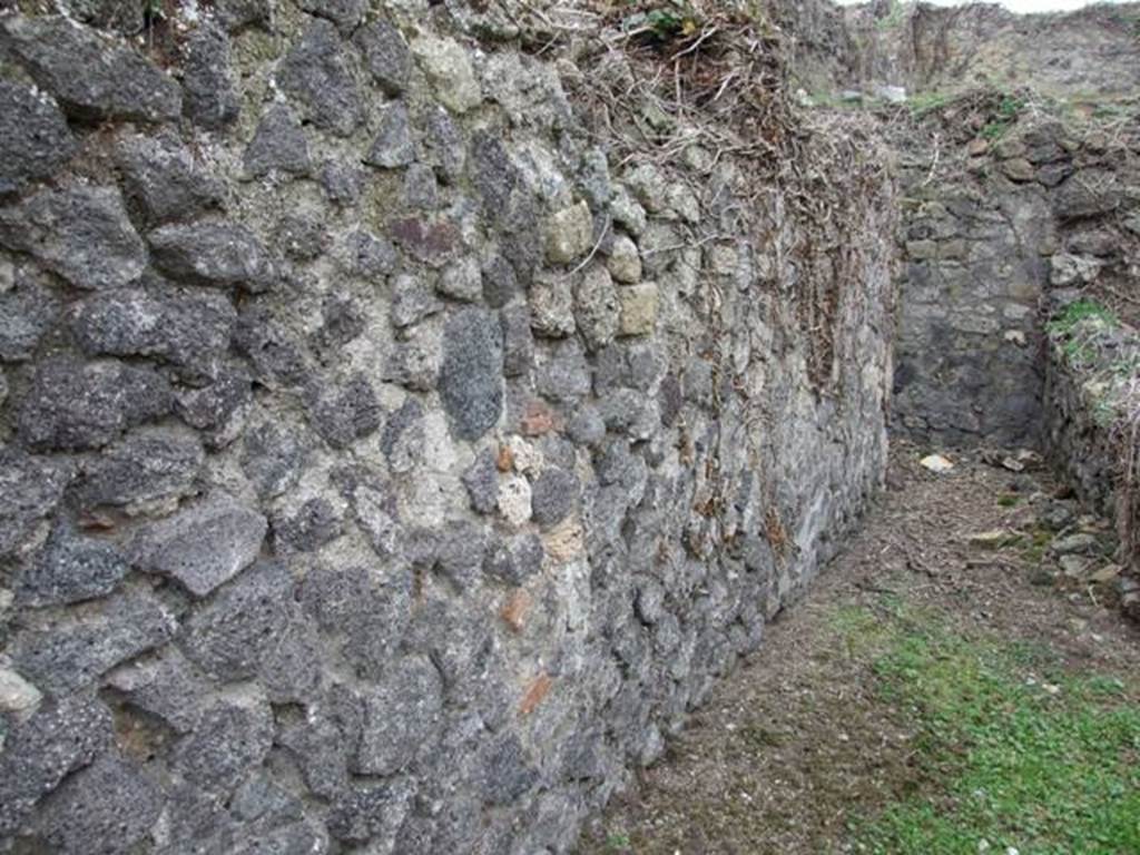 VII.2.9 Pompeii. December 2007. South wall with room leading to latrine under the stairs of VII.2.8.