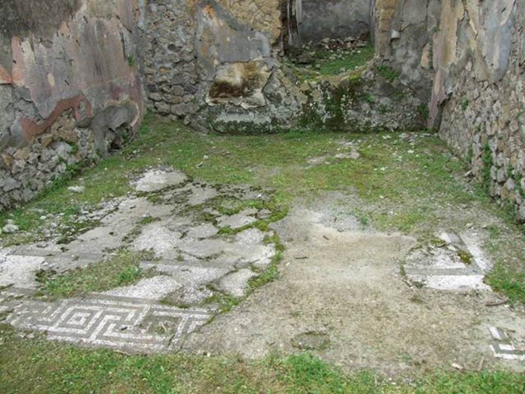 VII.2.14 Pompeii. March 2009. Remains of mosaic floor in tablinum