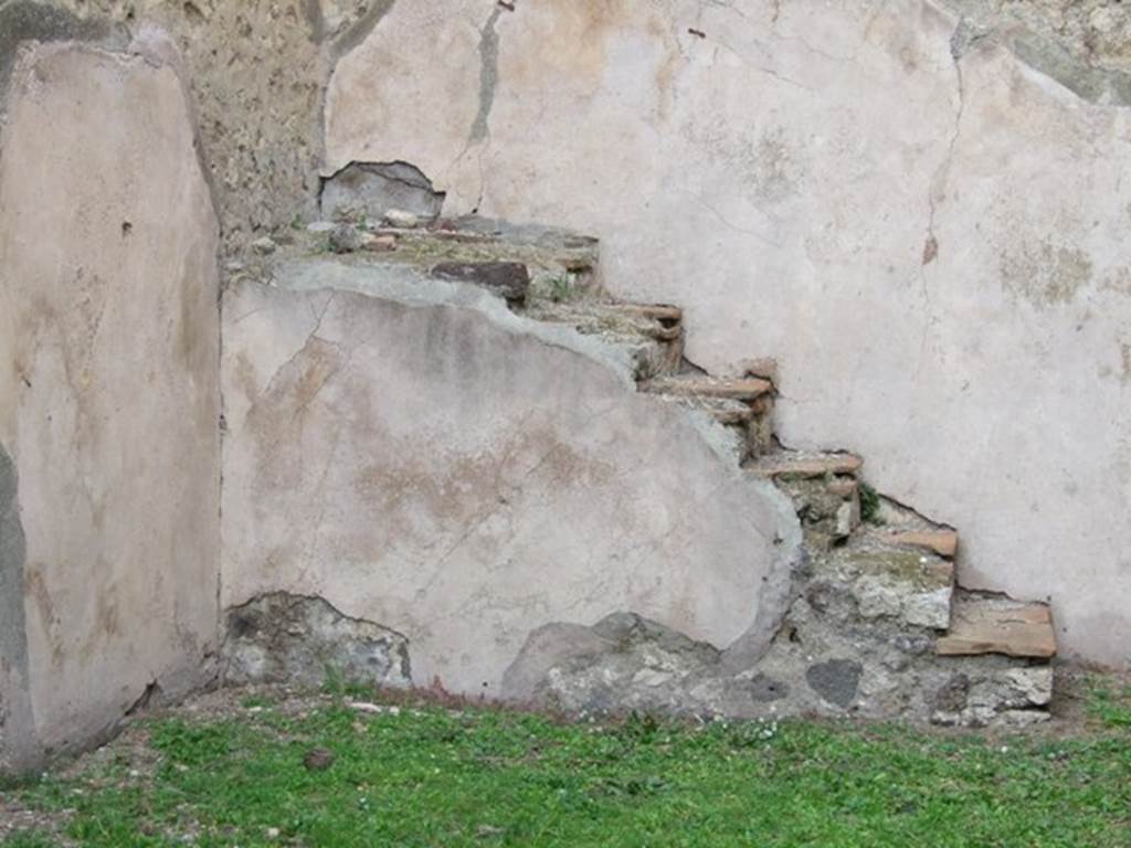 VII.2.43 Pompeii. December 2007. Staircase built against the north wall.