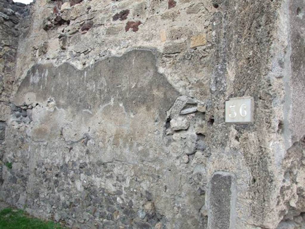 VII.4.36 Pompeii.  December 2007.  North wall.