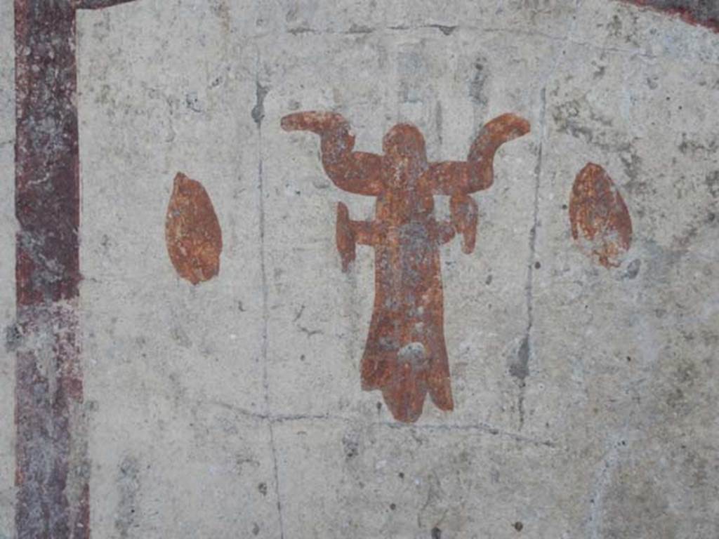 VII.4.48 Pompeii. May 2015. Room 14, centre of north wall of cubiculum.
Photo courtesy of Buzz Ferebee.

