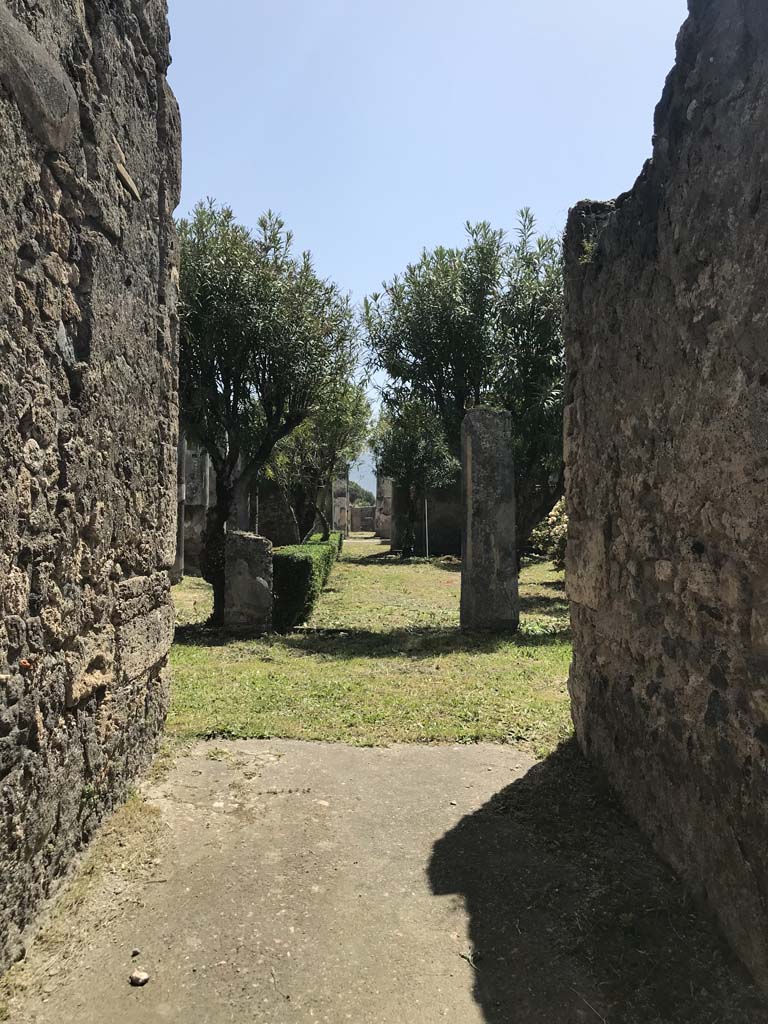 VII.4.31/51 Pompeii. April 2019. Looking south from rear entrance doorway on Via della Fortuna.
Photo courtesy of Rick Bauer.
