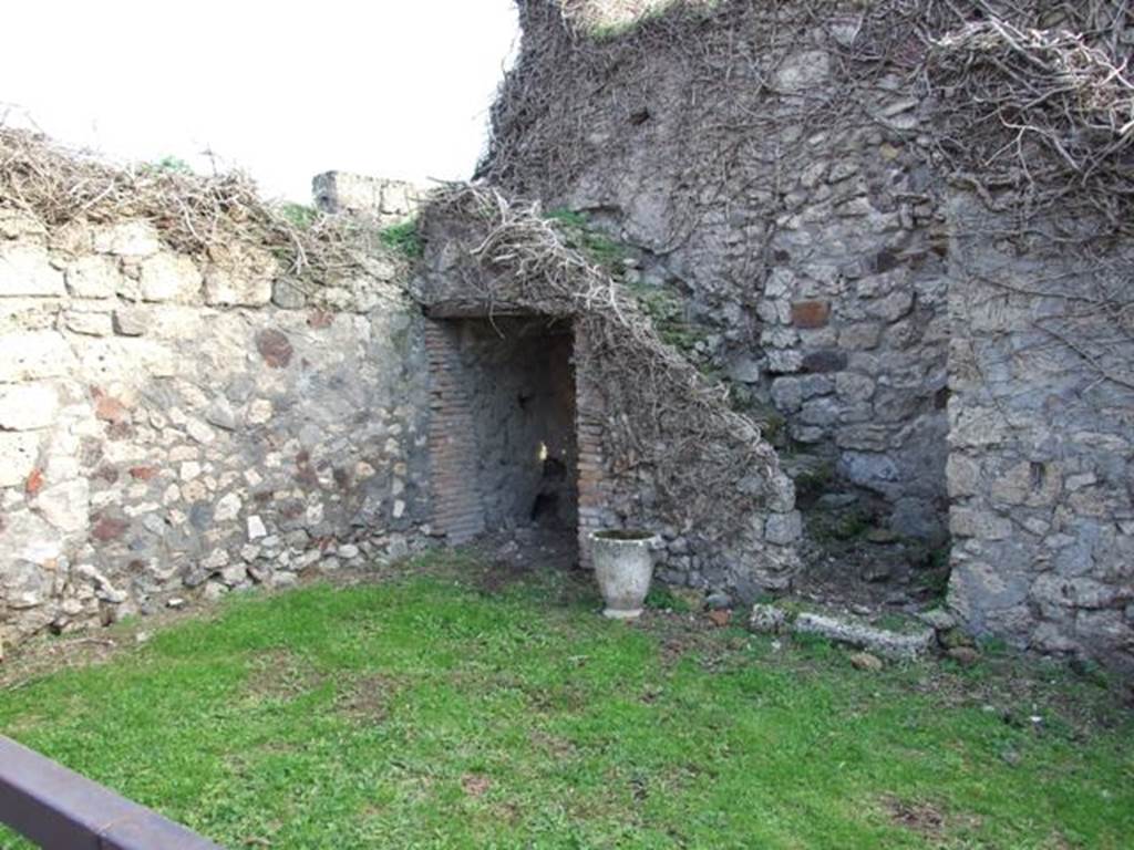 VII.4.58 Pompeii. December 2007. South-east corner with recess under rear staircase of nine steps.   