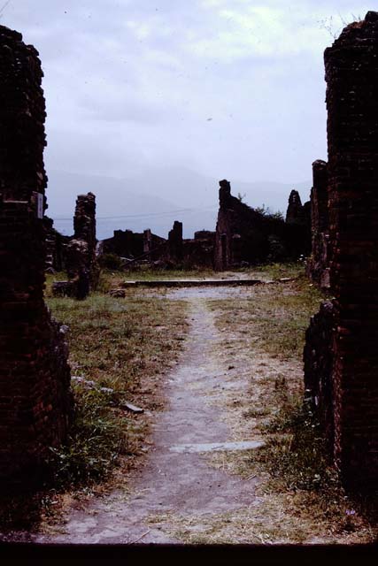 VII.6.3 Pompeii. 1972. Looking south from entrance doorway, across atrium to rear. Photo by Stanley A. Jashemski. 
Source: The Wilhelmina and Stanley A. Jashemski archive in the University of Maryland Library, Special Collections (See collection page) and made available under the Creative Commons Attribution-Non Commercial License v.4. See Licence and use details. J72f0531
