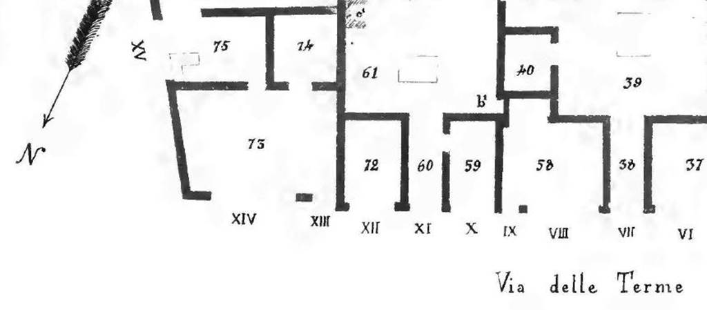 VII.6.9 Pompeii. 1910 plan by Spano. See Notizie degli Scavi di Antichità, 1910, fig. 1, p. 437.