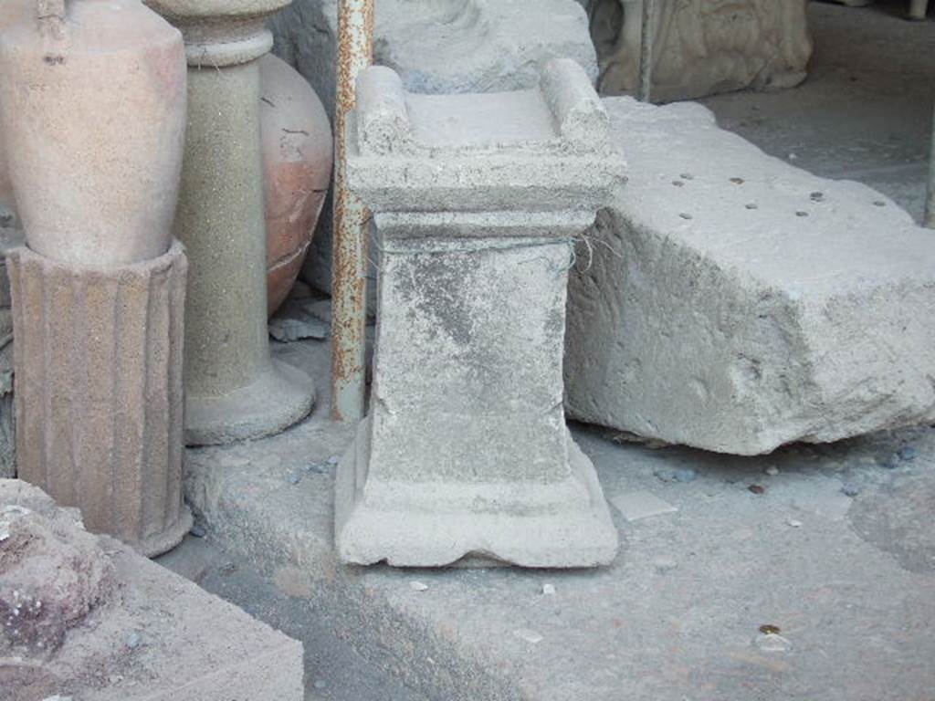 VII.7.29 Pompeii. May 2006. Altar in storage.