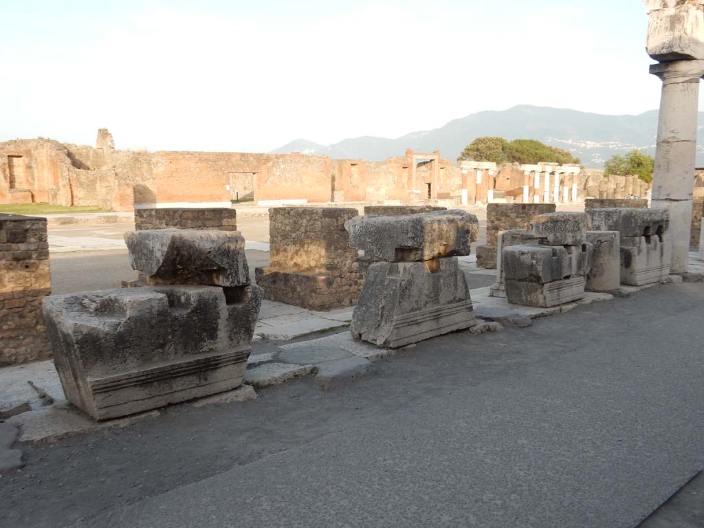 VII.8 Pompeii Forum. June 2019. Looking south-east along the west side. Photo courtesy of Buzz Ferebee.