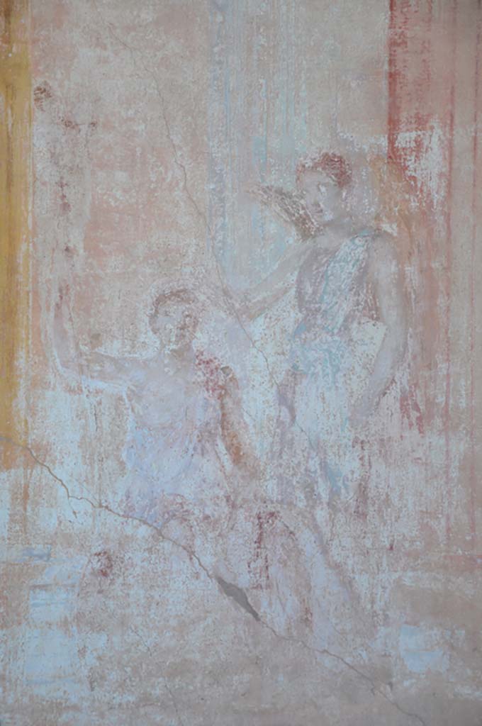 VII.9.7/8 Pompeii. July 2017. West wall in north-west corner, detail of Victory crowning a warrior?
Foto Annette Haug, ERC Grant 681269 DÉCOR.
