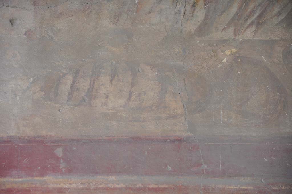 VII.9.7/8 Pompeii. July 2017. Detail from painting on upper west wall. 
Foto Annette Haug, ERC Grant 681269 DÉCOR.
