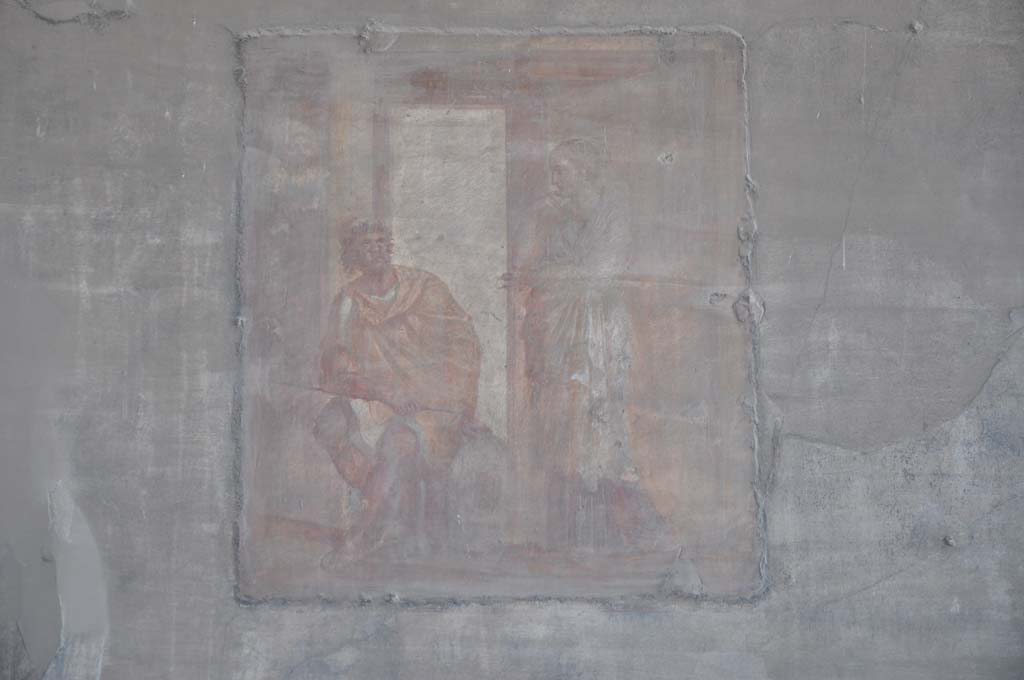 VII.9.7/8 Pompeii. July 2017. Wall painting of Ulysses relating his adventures to Penelope, from north wall.
Foto Annette Haug, ERC Grant 681269 DÉCOR.

