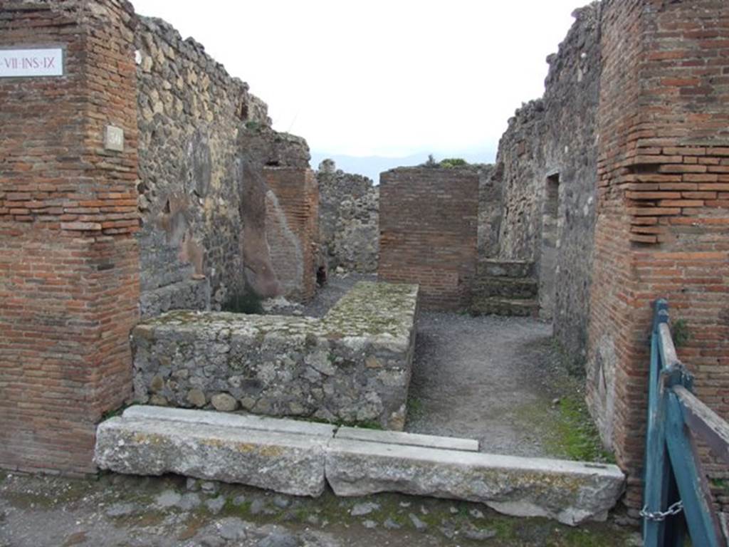 VII.9.30 Pompeii. December 2007. Looking south towards rear of bar-room and doorway to VII.9.31.