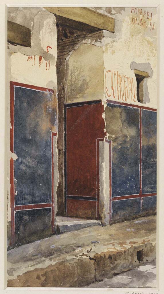 VII.15.1 Pompeii. September 2005. Entrance on Vicolo del Gallo. 