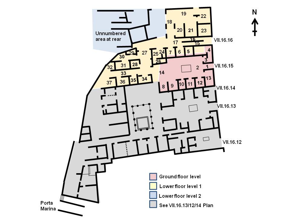 VII.16.15/16 Pompeii. Casa di Umbricius Scaurus (I)

or House of Aulus Umbricius Scaurus, Father and Son (I)
Plan