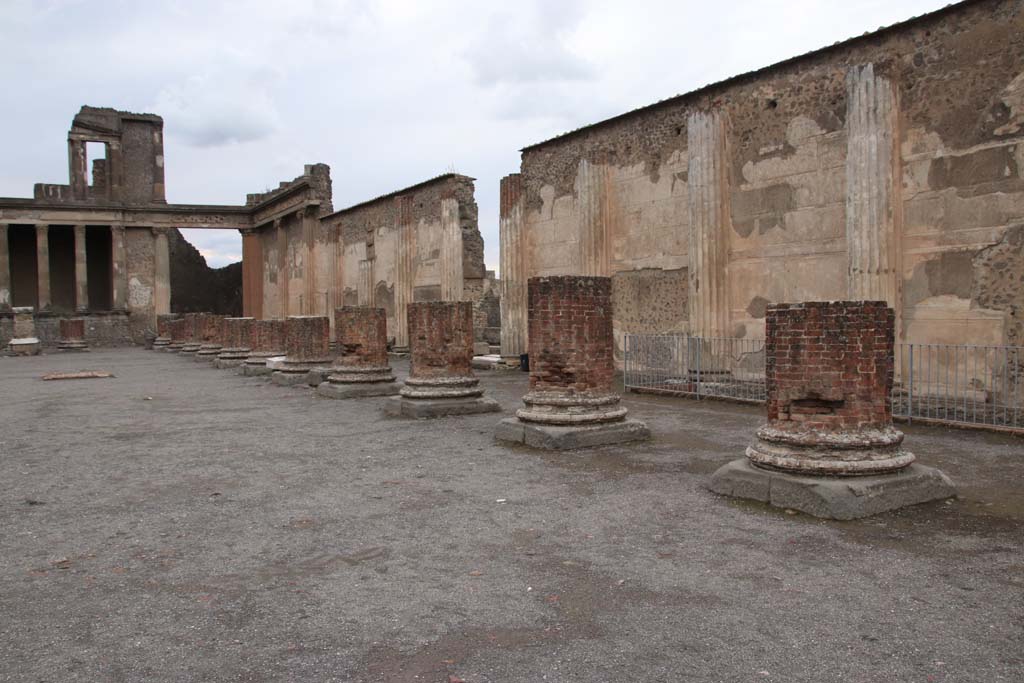 VIII.1.1 Pompeii. October 2020. Looking west along north wall of Basilica. Photo courtesy of Klaus Heese.