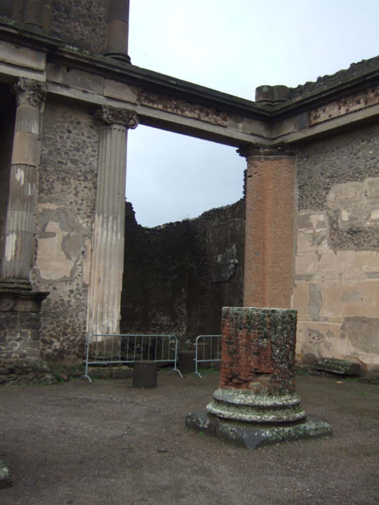 VIII.1.1 Pompeii. December 2005. Basilica, west side, with room at north end of Tribunal.