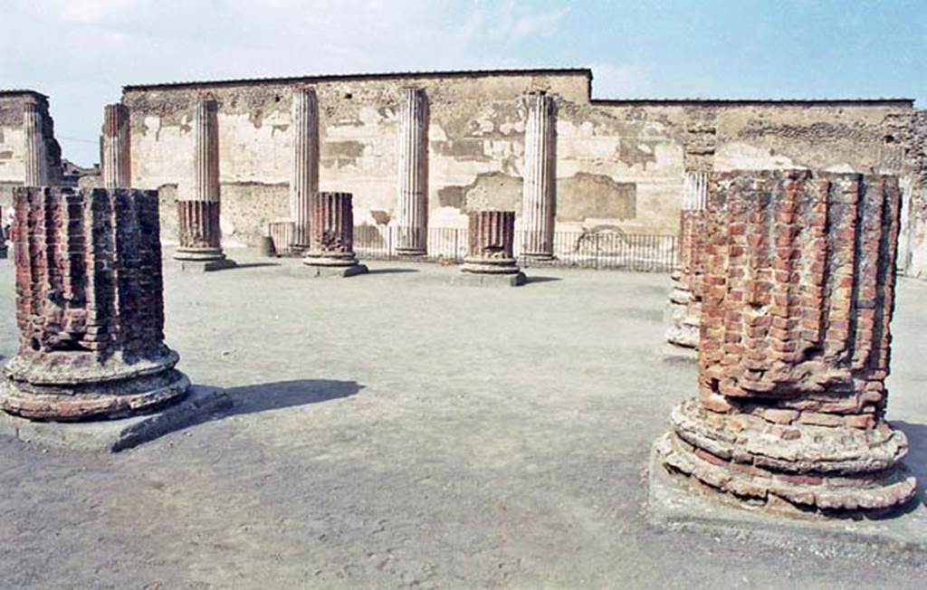 VIII.1.1, Pompeii. October 2001. Looking towards north wall of Basilica. Photo courtesy of Peter Woods. 
