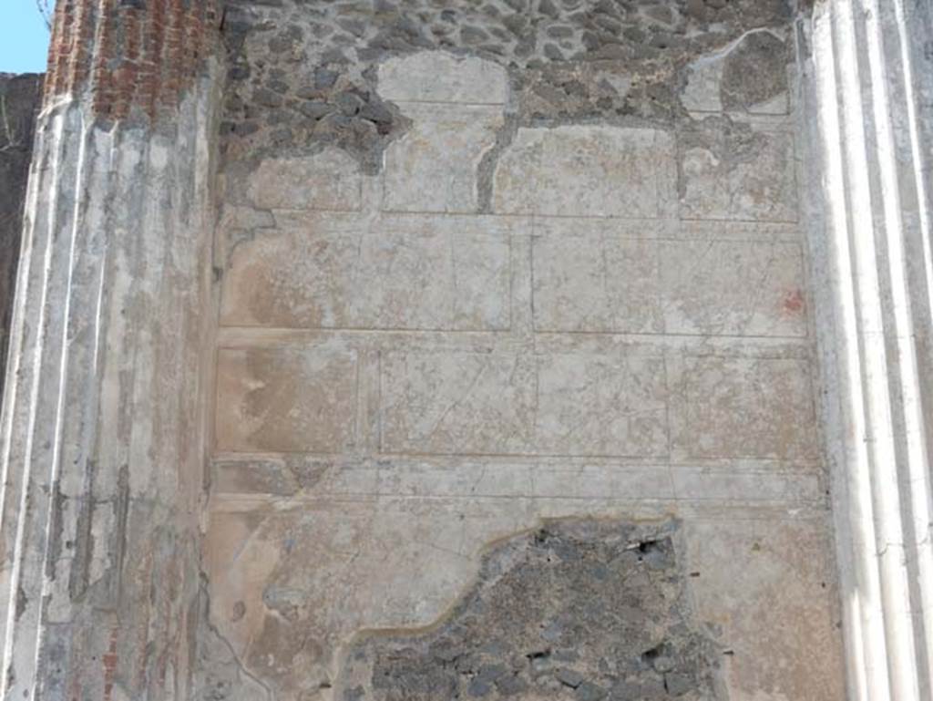 VIII.1.1 Pompeii, May 2018.Basilica, detail from north wall. Photo courtesy of Buzz Ferebee.