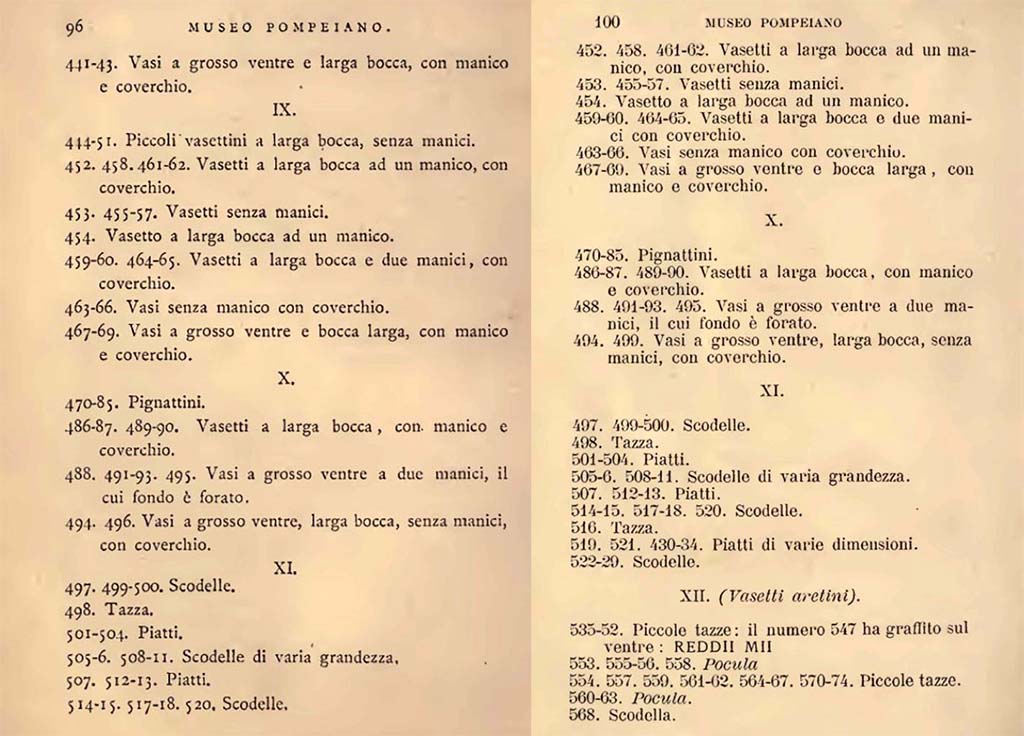 VIII.1.4 Pompeii Antiquarium. Fiorelli, G., 1877. Guida di Pompei. (p.96). Fiorelli, G., 1897. Guida di Pompei, (p.100).