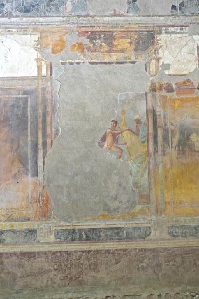 VIII.1.a, Pompeii. June 2017. Central painting from north wall of Oecus A.
Photo courtesy of Michael Binns.
