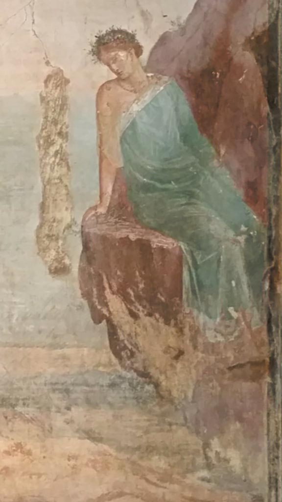 VIII.1.a, Pompeii. 2016/2017.
Detail from central painting on south wall. Photo courtesy of Giuseppe Ciaramella.
