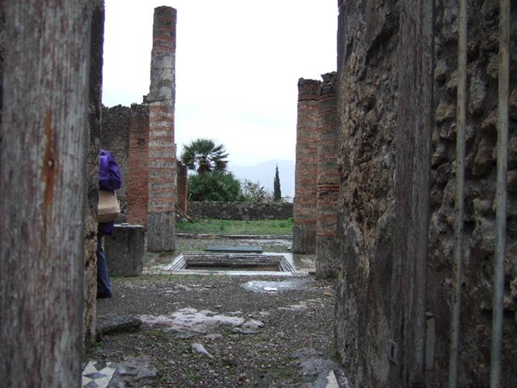 VIII.2.1 Pompeii. December 2005. Looking south from entrance doorway, across atrium.