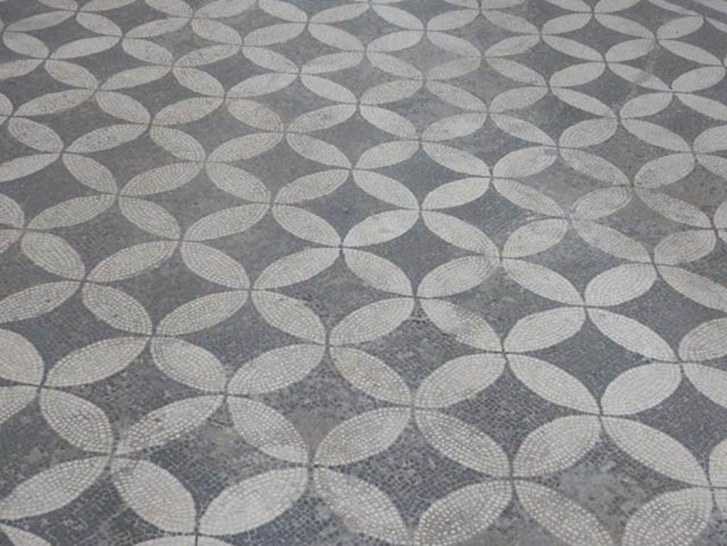VIII.2.1 Pompeii. May 2018. Detail of mosaic flooring in triclinium ...