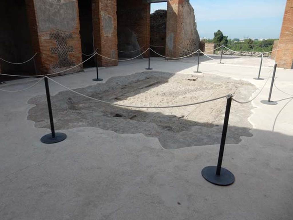 VIII.2.16 Pompeii. May 2018. Site of impluvium in atrium, looking south. Photo courtesy of Buzz Ferebee.