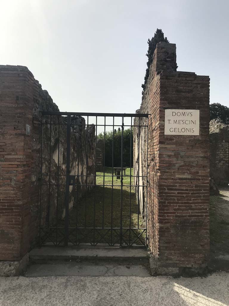 VIII.4.9 Pompeii. April 2019. Looking south along entrance corridor towards atrium. 
Photo courtesy of Rick Bauer.
