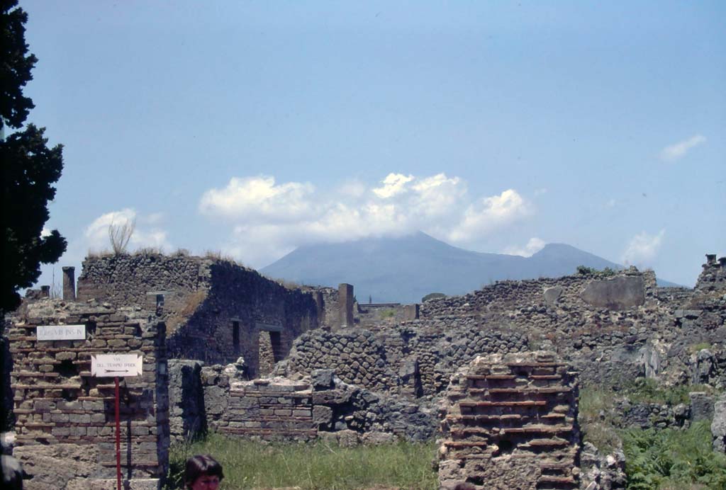 VIII.4.40a, Pompeii. July 1980. Looking north to entrance doorway, on left, with VIII.4.39 on right.
Photo courtesy of Rick Bauer, from Dr George Fay’s slides collection.

