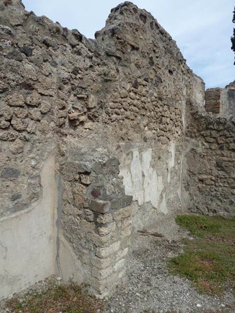 VIII.4.45 Pompeii. September 2015. North wall of the second room.