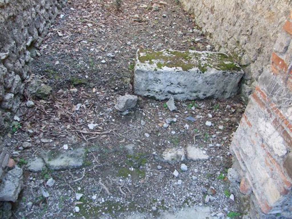 VIII.5.37 Pompeii.  March 2009.  Room 2.  Remains of base of staircase to upper floor.