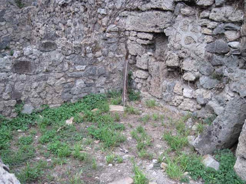 VIII.7.10 Pompeii. September 2010. Rear room of shop, looking towards rear and north west corner.