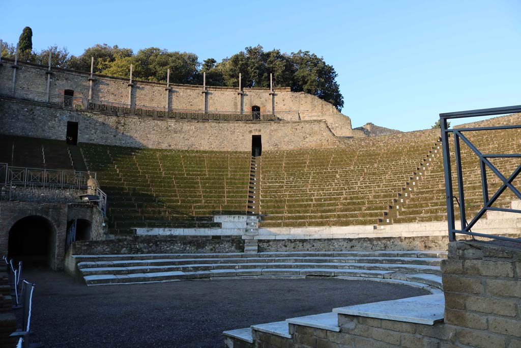 VIII.7.20 Pompeii. December 2018. Looking north-west across the Theatre. Photo courtesy of Aude Durand.

