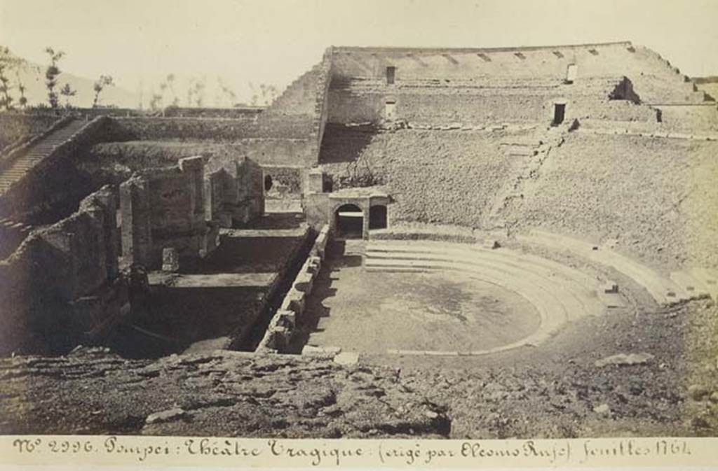 VIII.7.20 Pompeii. Pre 1873. Photograph by Amodio, no. 2996. Looking west across Theatre. Photo courtesy of Rick Bauer.
