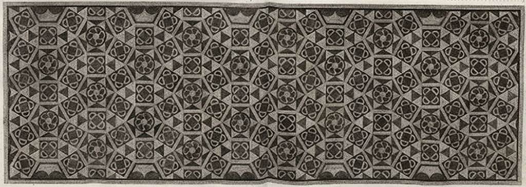 VIII.7.28 Pompeii. 1804 drawing of mosaic floor of cella by Piranesi.
See Piranesi, F, 1804. Antiquites de la Grande Grece: Tome II. Paris: Piranesi and Le Blanc, pl. LXX.

