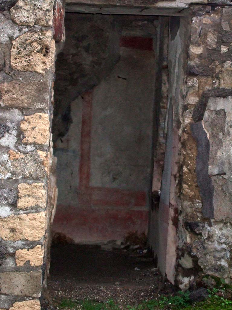 IX.2.7 Pompeii. December 2005. Doorway to triclinium (k).