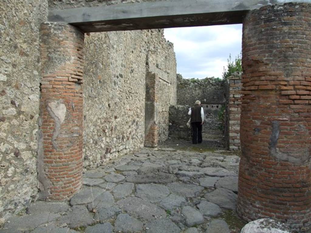 IX.2.24 Pompeii.  March 2009.   Looking south from entrance, towards corridor to rear.